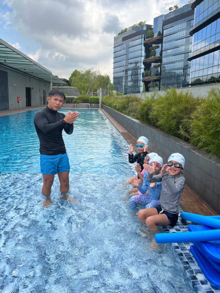 Swimming lesson with a JustSwim coach in Singapore